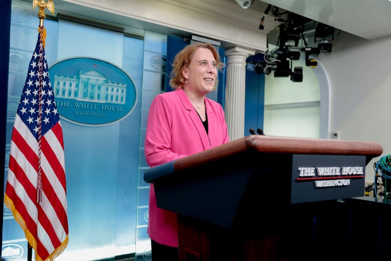 Jeopardy! Champion Amy Schneider Visits The White House Briefing Room