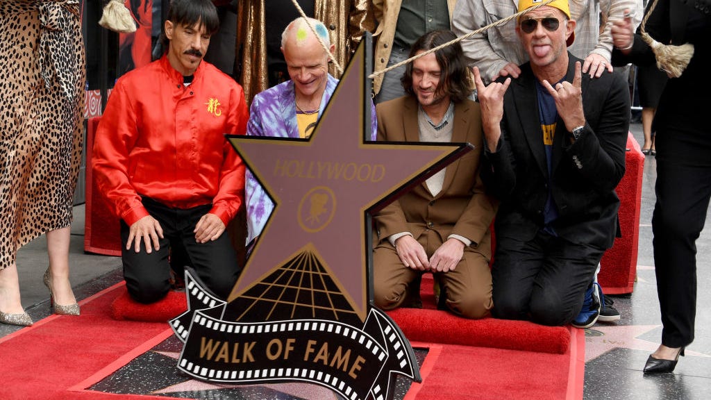 Walk of Fame star honoring Red Hot Chili Peppers unveiled