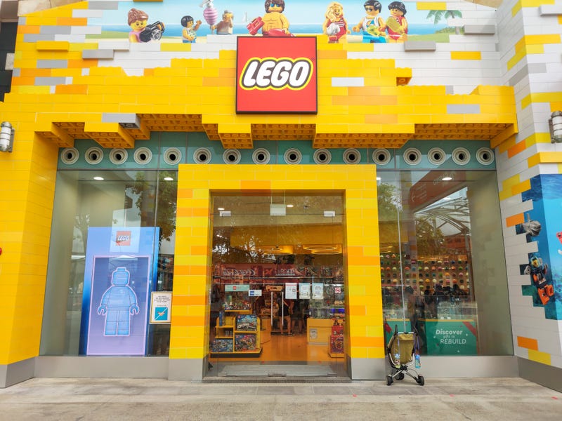 The exterior of a LEGO store