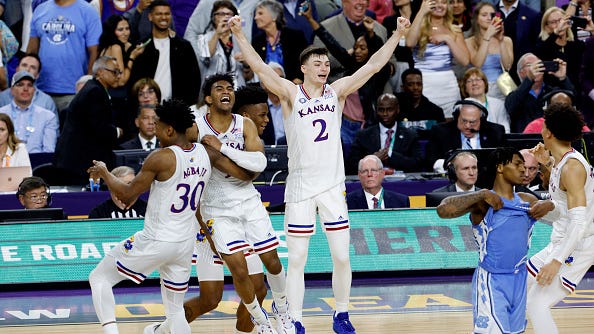Joel Embiid, social media react to Kansas' epic comeback