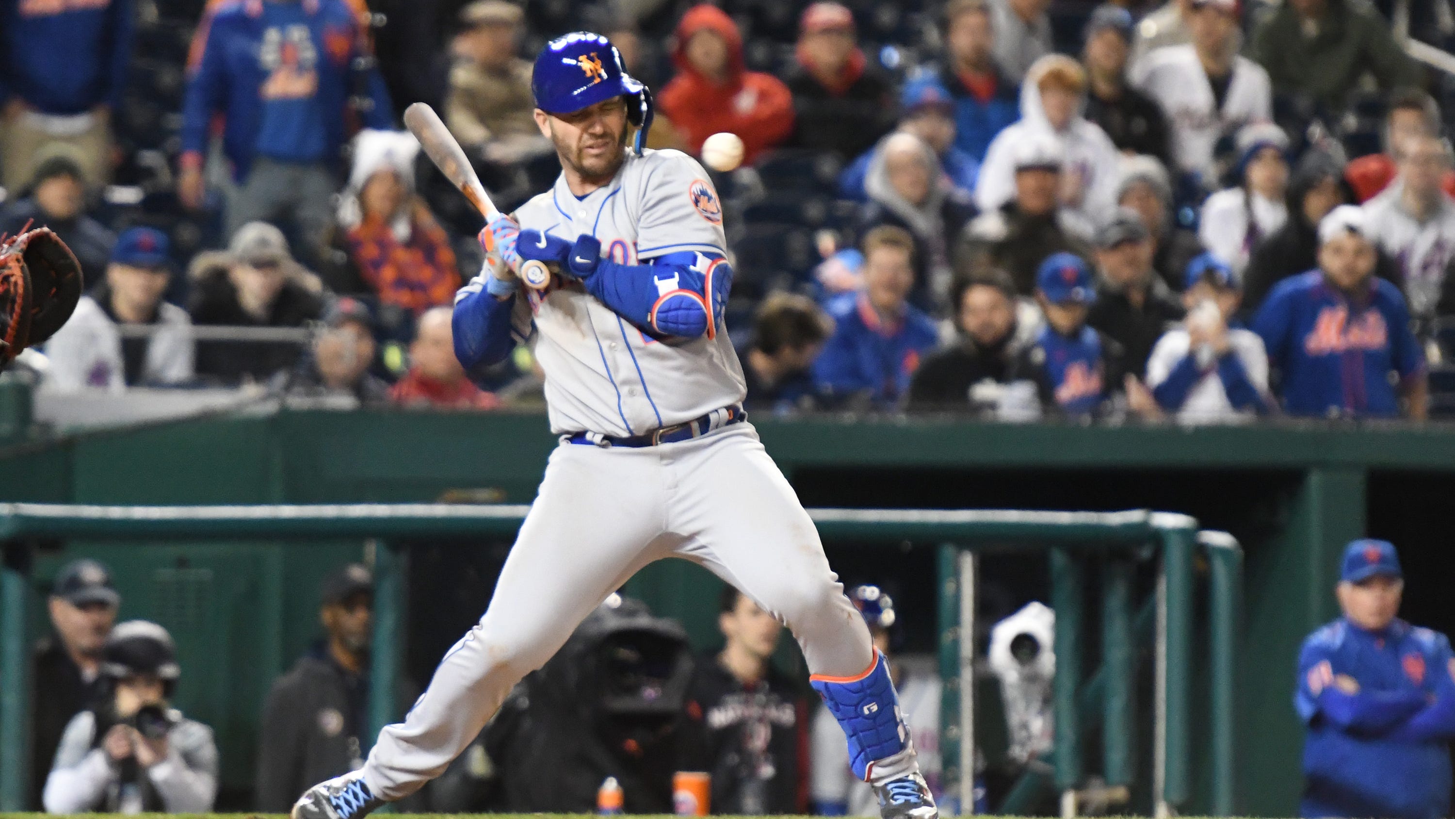 Buck Showalter 'not happy' after Pete Alonso hit in face, third HBP of night
