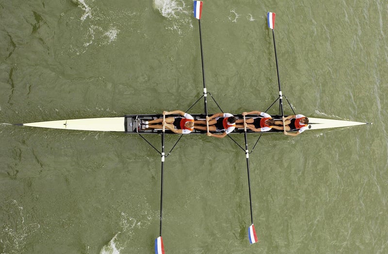 Michiel Bartman (left) as part of a four-man boat for Holland during the FISA Rowing World Championships in Seville, Spain on Sept. 17, 2002. 