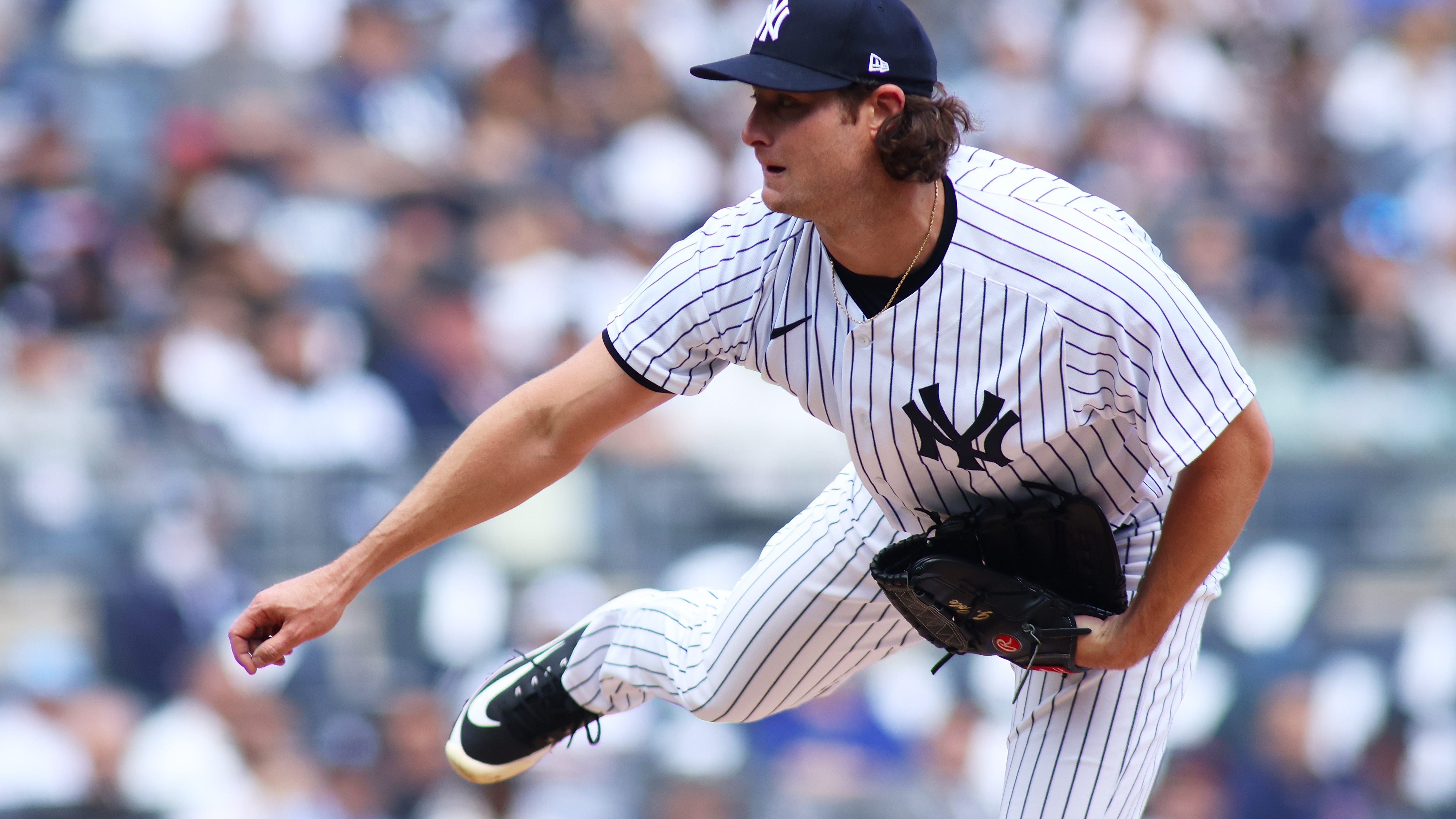 Gerrit Cole looked furious about Yankees' pregame ceremony taking too long