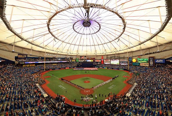Tropicana Field is the home of the Rays.