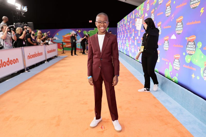Orion Jean attends the 2022 Nickelodeon Kid's Choice Awards at Barker Hangar on April 09, 2022 in Santa Monica, California.