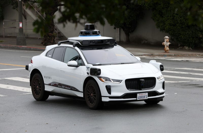 A Waymo autonomous vehicle drives along Masonic Avenue on April 11, 2022 in San Francisco, California.