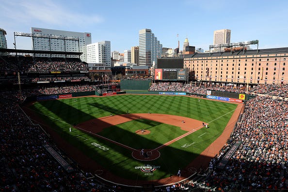 Camden Yards is the home of the Orioles.