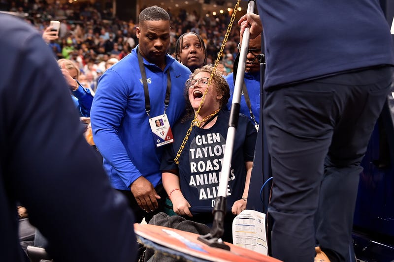 Timberwolves protestor