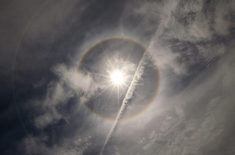 Sun with chemtrails