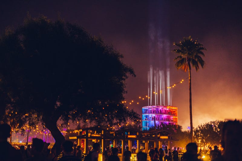 Art installation Spectra by NEWSUBSTANCE is seen at the 2022 Coachella Valley Music And Arts Festival on April 17, 2022 in Indio, California.