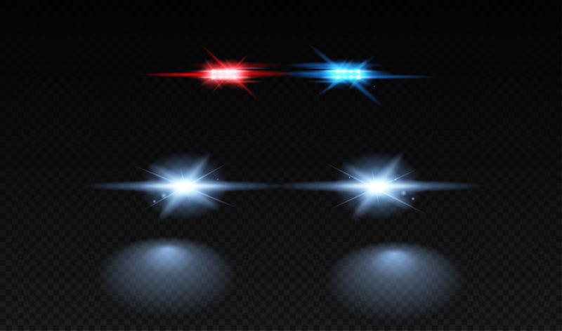Police car lights