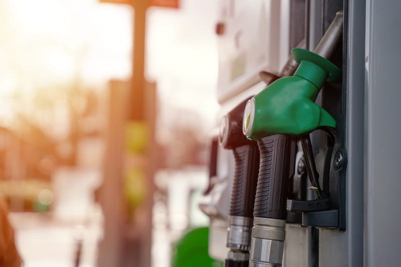 Pumps at a gas station.