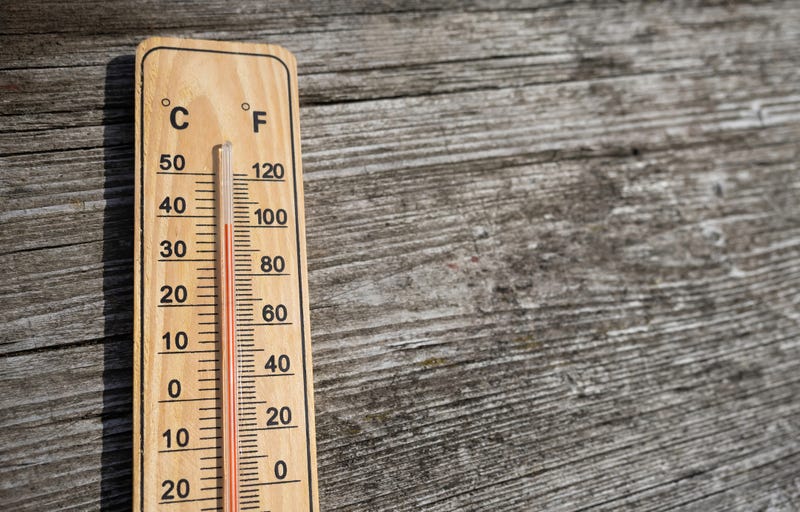Wooden thermometer.