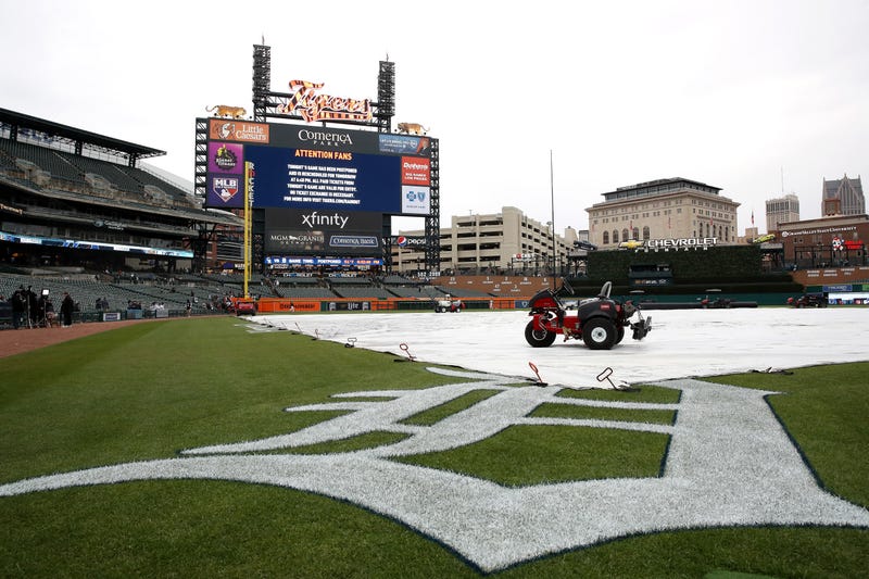 Outfield at Comerica Park