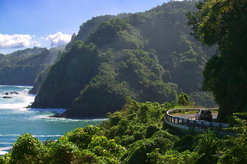 The 'Road to Hana' is an adventure. Many parts of this winding road narrow to just one lane as it goes through one of the truly last undeveloped tropical areas of the island of Maui, Hawaii.