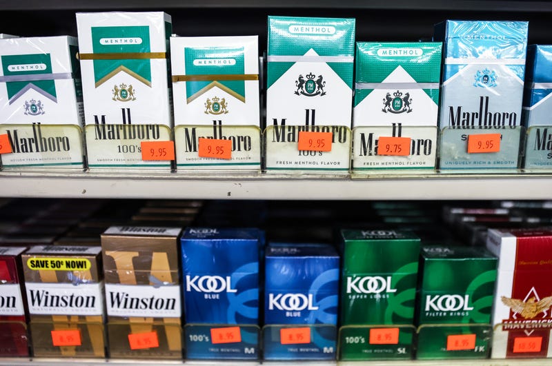 Packs of menthol cigarettes