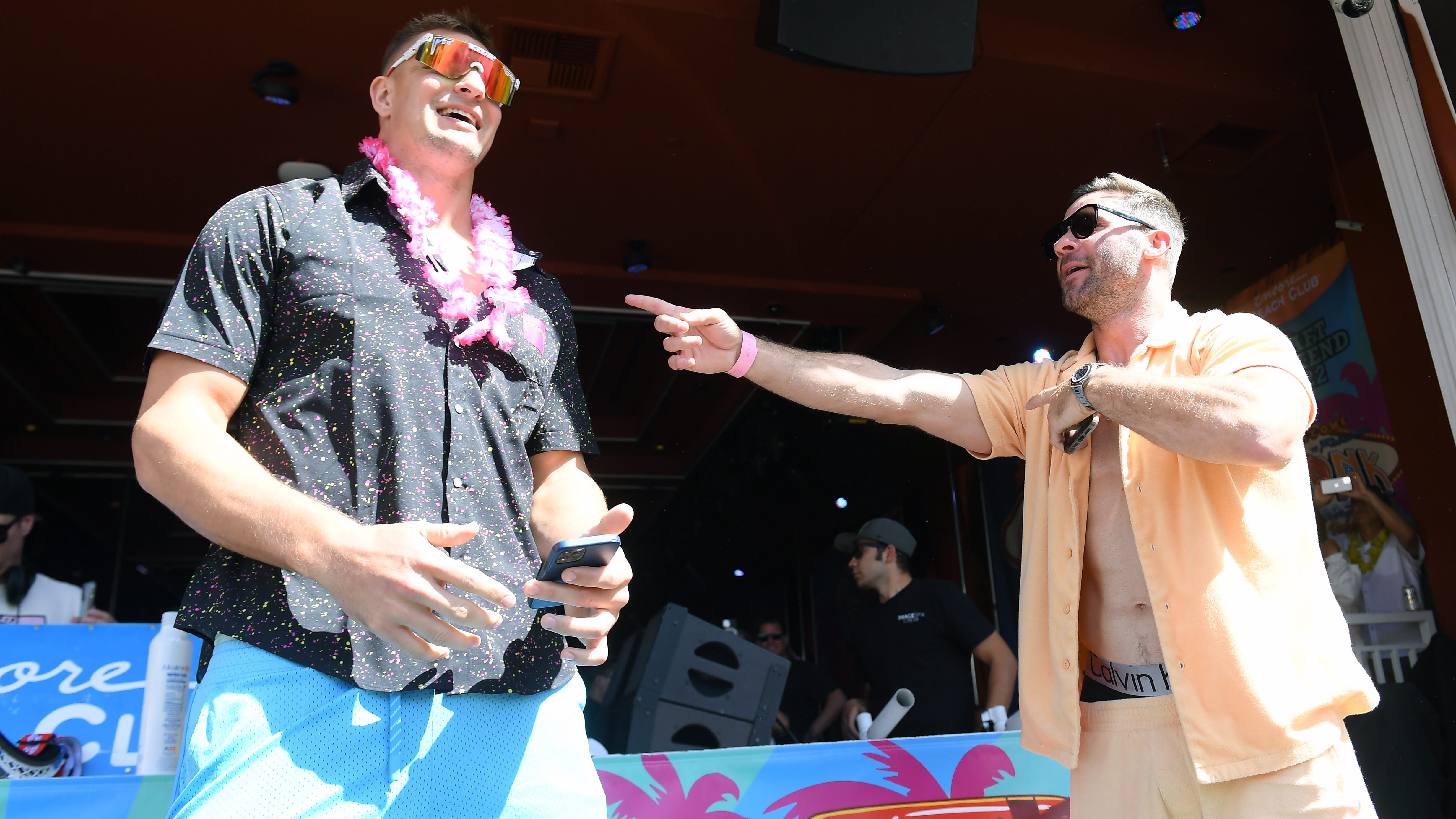 Gronk and Travis Kelce partied the night away in Las Vegas