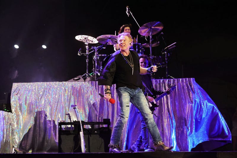 Axl Rose of Guns N' Roses performs onstage