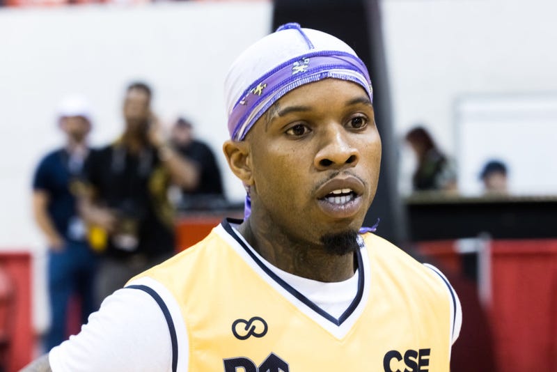 Tory Lanez attends the 2022 Parlor Games Celebrity Basketball Classic at the Cox Pavilion on April 30, 2022 in Las Vegas, Nevada. 