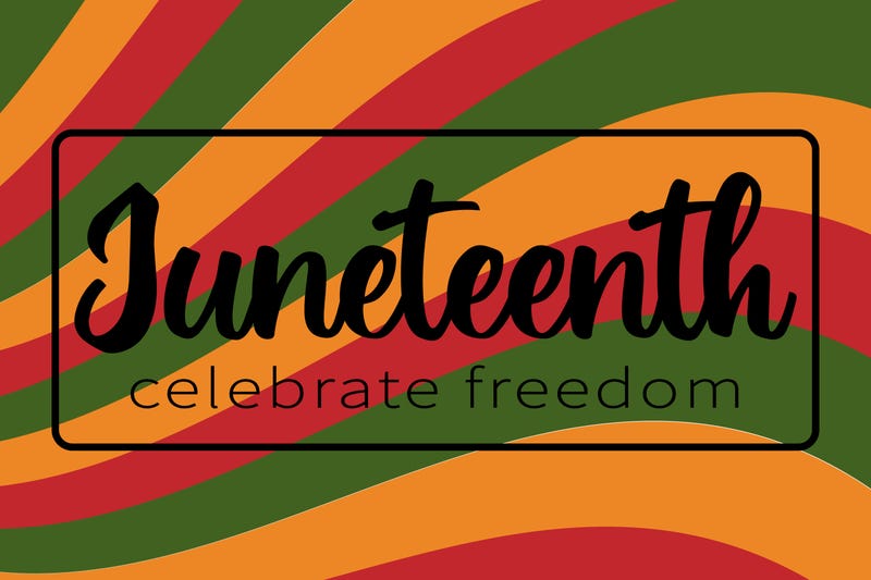 Vector banner Juneteenth - celebration in USA