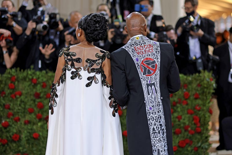 Tracey Collins and New York City Mayor Eric Adams attend The 2022 Met Gala Celebrating "In America: An Anthology of Fashion" at The Metropolitan Museum of Art on May 02, 2022 in New York City.