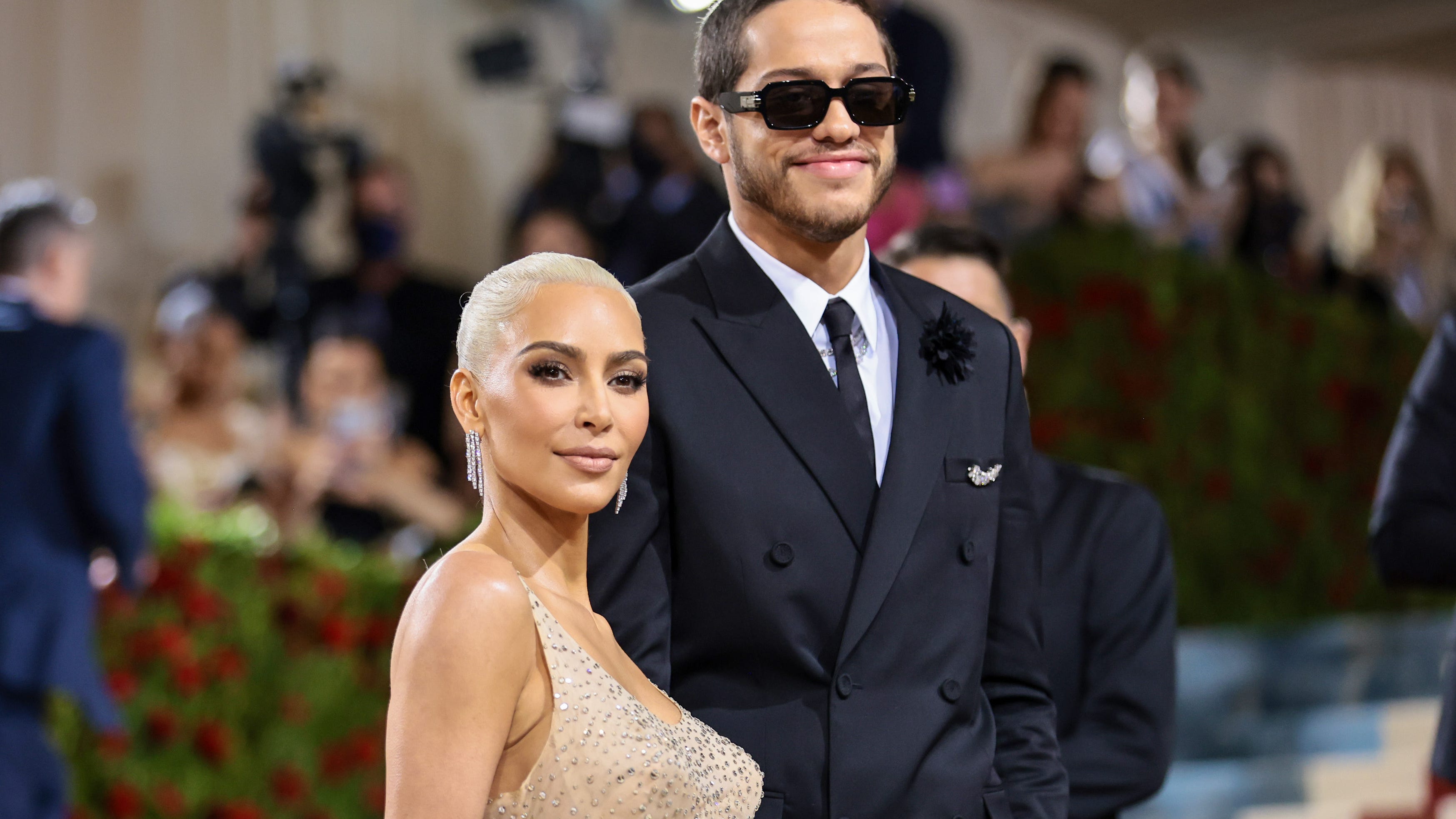 Kim Kardashian and ex-boyfriend Pete Davidson have cordial run-in during Met Gala