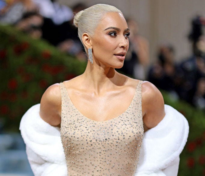 Kim Kardashian attends The 2022 Met Gala Celebrating "In America: An Anthology of Fashion" at The Metropolitan Museum of Art on May 02, 2022 in New York City.