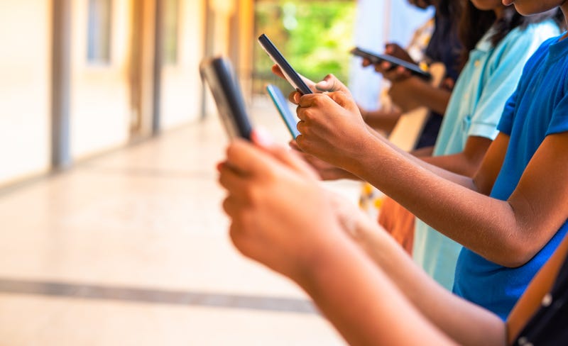 Kids on phones