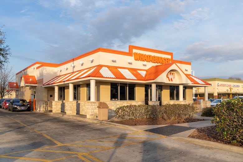 Exterior of a Whataburger restaurant