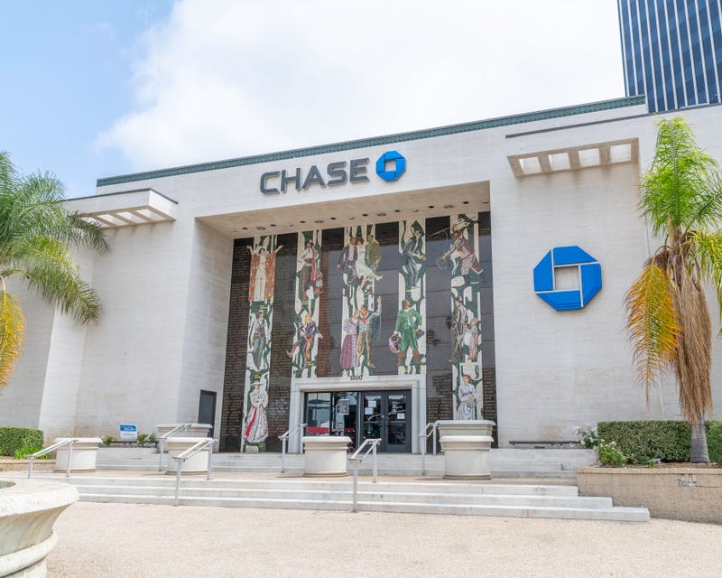 chase bank with a mural on the front