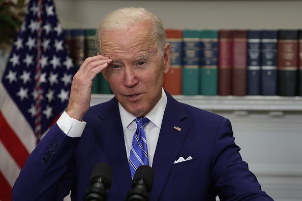 U.S. President Joe Biden speaks during an event at the Roosevelt Room of the White House on May 4, 2022 in Washington, DC. President Biden delivered remarks on economic growth, jobs, and deficit reduction.
