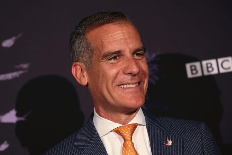 Los Angeles Mayor Eric Garcetti attends the Berggruen Prize Gala at Berggruen Hearst Estate on May 04, 2022 in Beverly Hills, California.