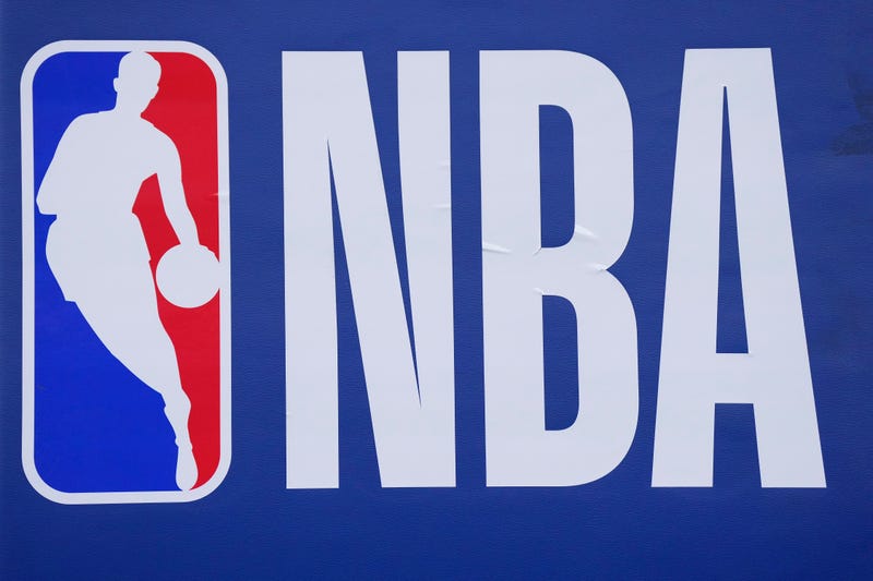 A general view of the NBA logo