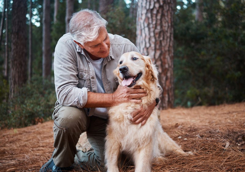 Man with his dog