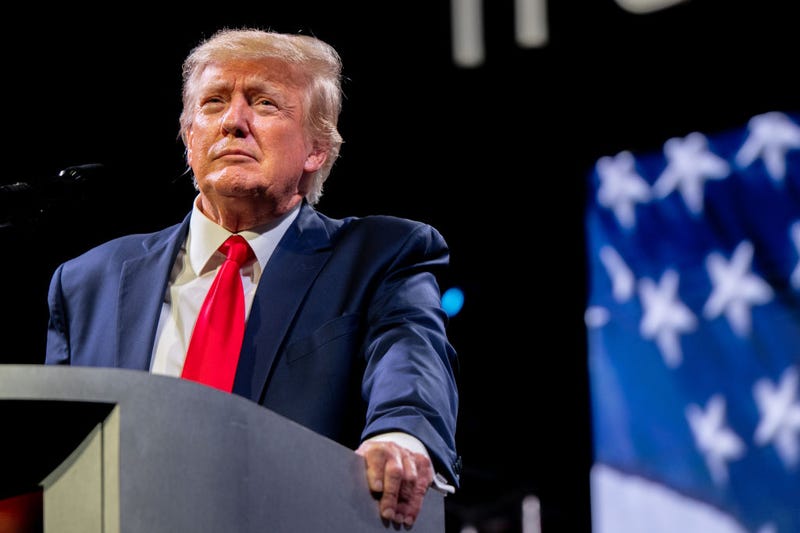 Former U.S. President Donald Trump speaks during the American Freedom Tour at the Austin Convention Center on May 14, 2022 in Austin, Texas. The national event gathered conservatives from around the country to defend, empower and help promote conservative agendas nationwide. (Photo by Brandon Bell/Getty Images)