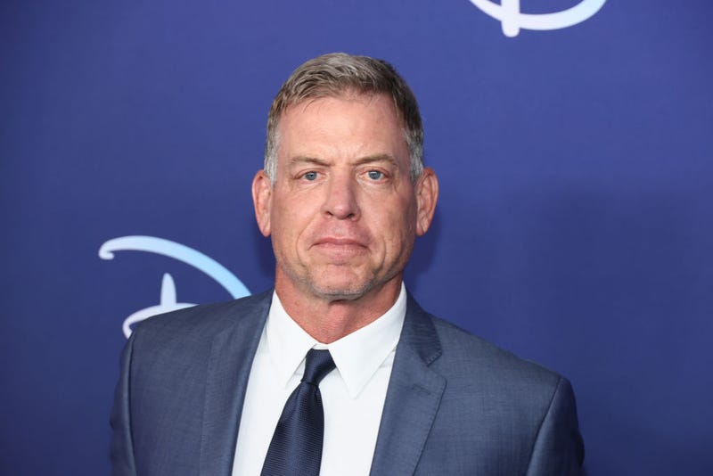 Troy Aikman attends the 2022 ABC Disney Upfront at Basketball City - Pier 36 - South Street on May 17, 2022 in New York City.