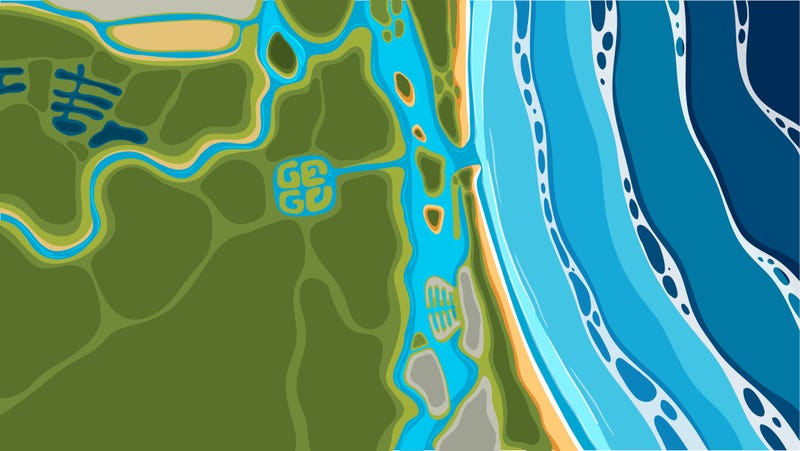 map of river and inlets