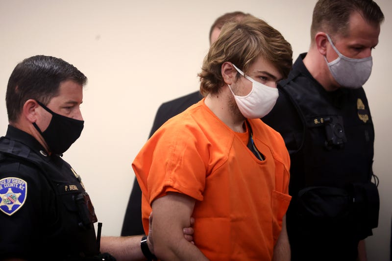Payton Gendron arrives for a hearing at the Erie County Courthouse on May 19, 2022 in Buffalo, New York.