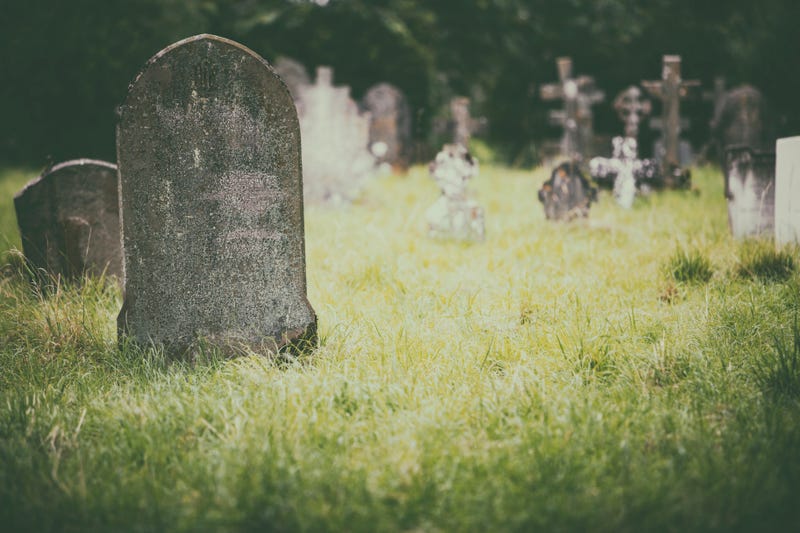 Tombstones in a cemetery