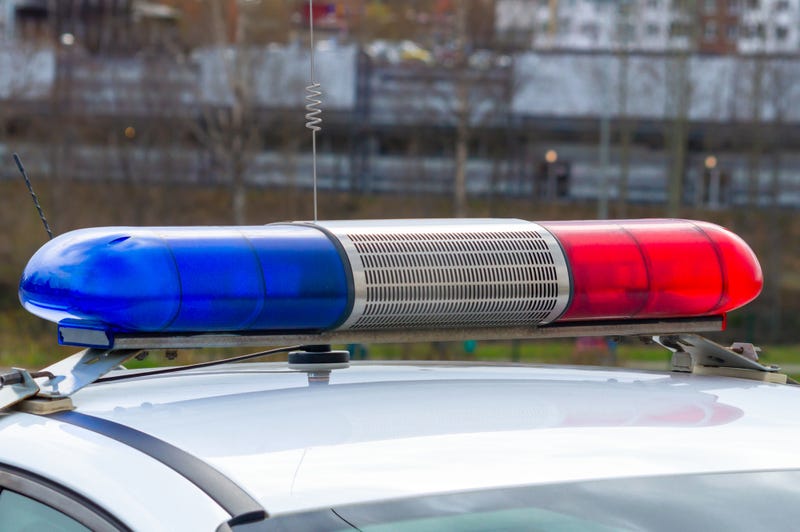 Police lights during the day
