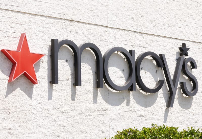 The Macy’s logo is displayed at a Macy’s store on May 26, 2022 in Los Angeles, California.