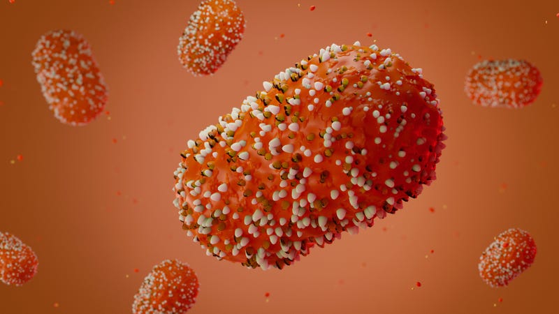 Close up of virus cell