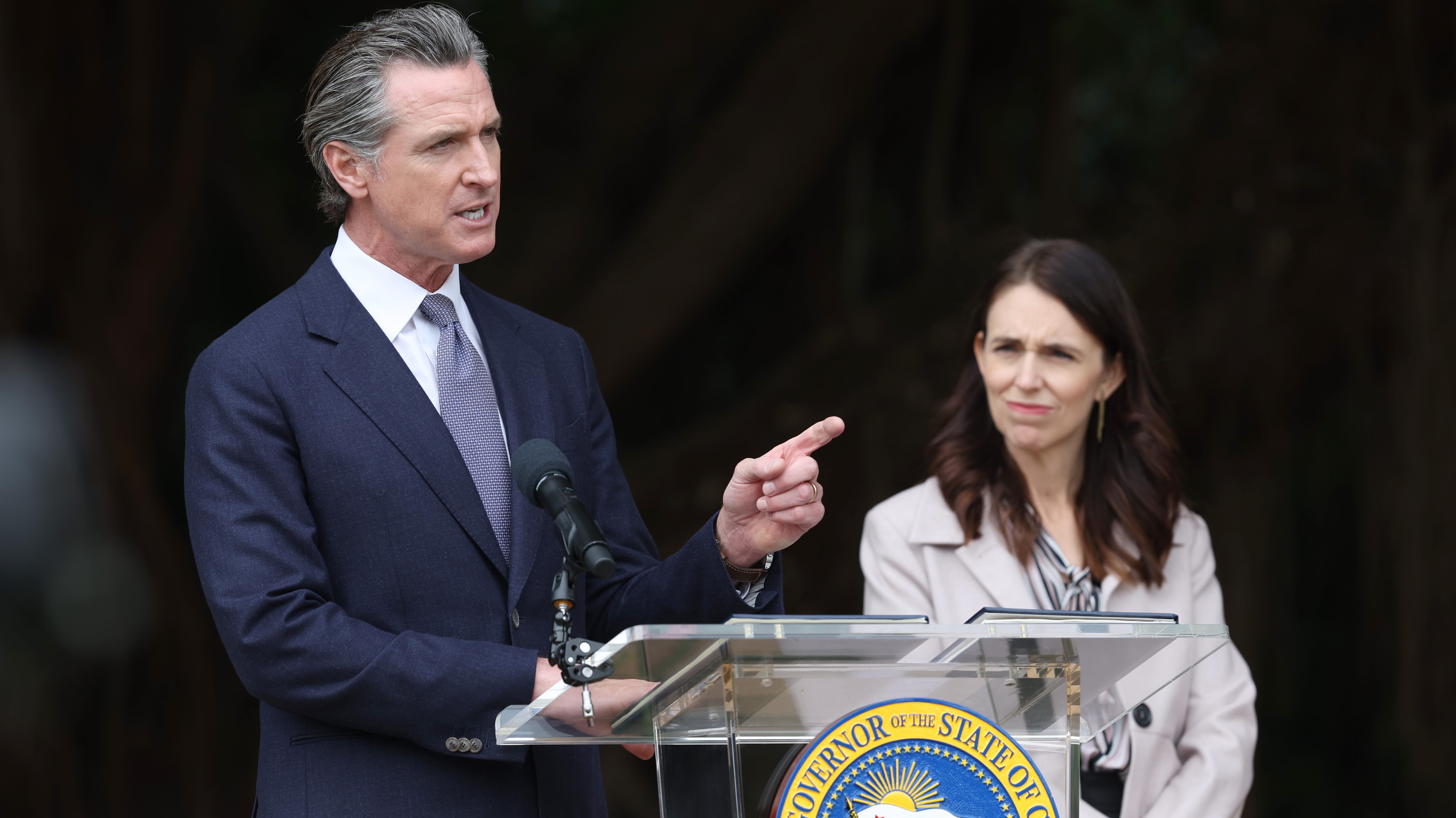 Governors offer Democrats aggressive reply on guns, abortion
