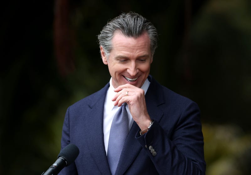 California Gov. Gavin Newsom speaks during a news conference with New Zealand Prime Minister Jacinda Ardern on May 27, 2022 in San Francisco, California.