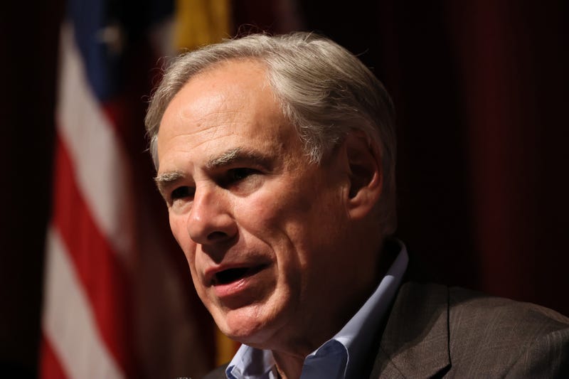 Governor Greg Abbott speaks during a press conference