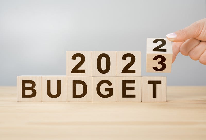 Business concept of planning budget 2023