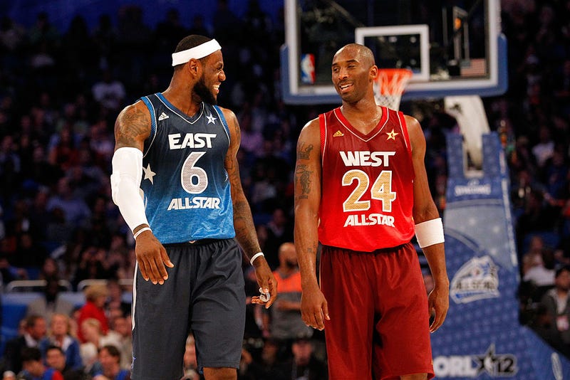 LeBron James and Kobe Bryant at the 2012 NBA All-Star Game