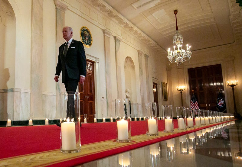 President Joe Biden walks to the podium to deliver remarks on the recent mass shootings from the White House on June 02, 2022 in Washington, DC.