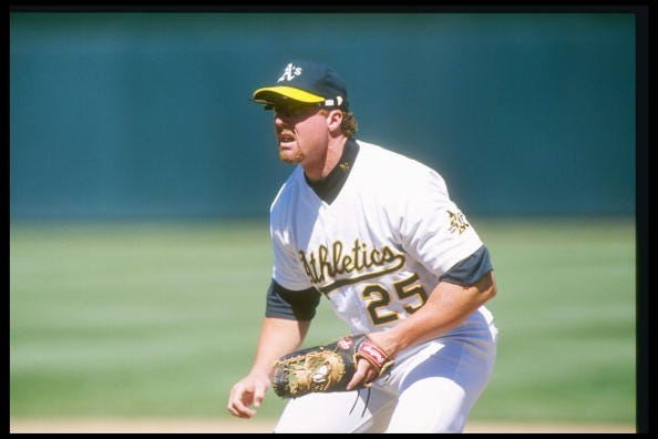 Mark McGwire is one of the greatest players in Athletics history. 