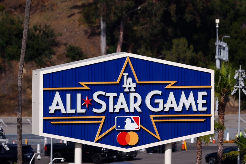 A sign for the MLB All-Star game at Dodger Stadium